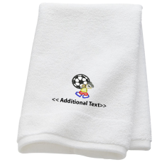 Personalised Boy with Football  Sports Towels Terry Cotton Towel