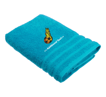Personalised Flaming Football Sports Towels Terry Cotton Towel