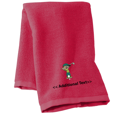 Personalised Golf Boy Sports Towels Terry Cotton Towel