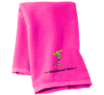 Personalised Golf Girl Sports Towels Terry Cotton Towel