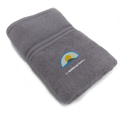 Personalised Mountain Custom Embroidered Terry Cotton Towel