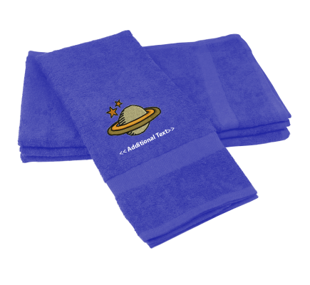 Personalised Saturn Custom Embroidered Terry Cotton Towel