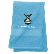Personalised Windmill Custom Embroidered Terry Cotton Towel