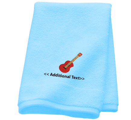 Personalised Acoustic Guitar Hobby Towels Terry Cotton Towel