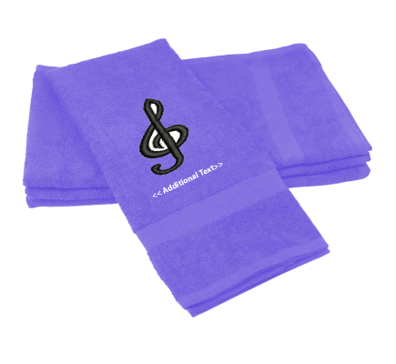 Personalised Music Notation (Treble Clef) Hobby Towels Terry Cotton Towel