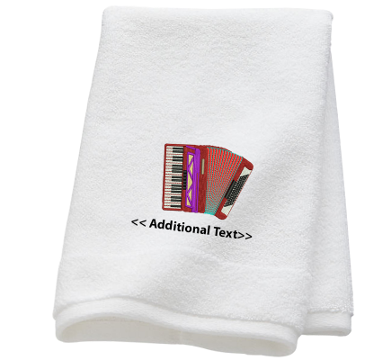 Personalised Accordion Hobby Towels Terry Cotton Towel