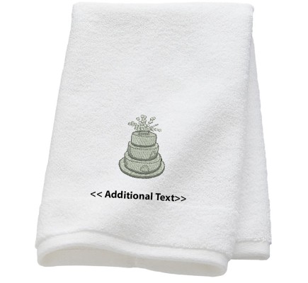 Personalised 3 Tier Cake Gift Towels Terry Cotton Towel