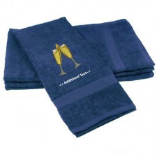 Personalised Champagne Glasses  Gift Towels Terry Cotton Towel