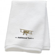 Personalised Old Aircraft  Custom Embroidered Terry Cotton Towel