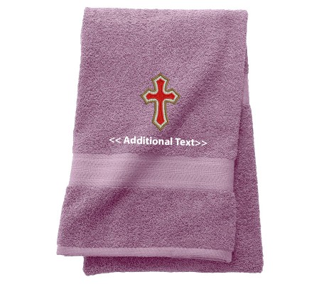 Personalised Cross Religious Towels Terry Cotton Towel