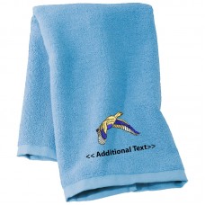 Personalised Bird Custom Embroidered Terry Cotton Towel