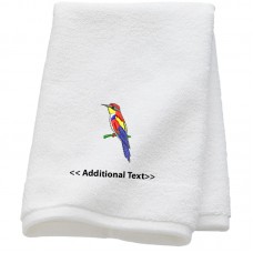 Personalised Bird Custom Embroidered Terry Cotton Towel